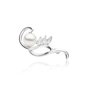 Brosa argint cu perla naturala si cristale DiAmanti AP24461-AS